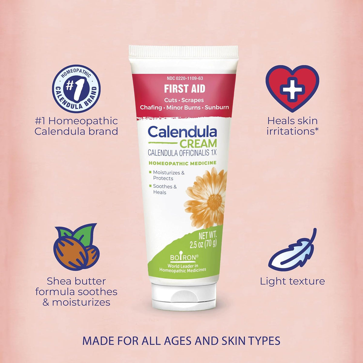 Boiron Calendula Cream for Skin Irritation Relief