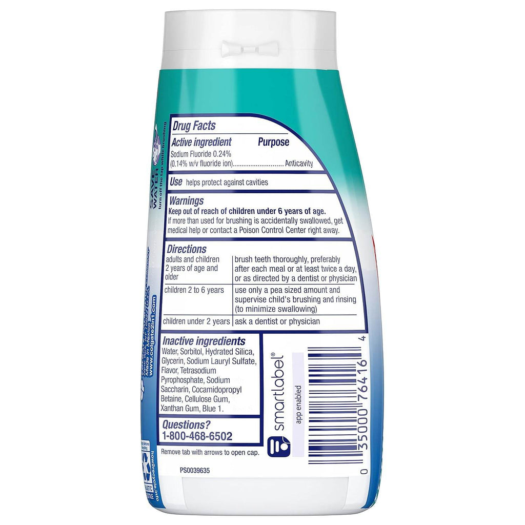 Colgate 2 in 1 Toothpaste & Mouthwash, Whitening Icy Blast, 4.6 oz - OTC Shoppe Express