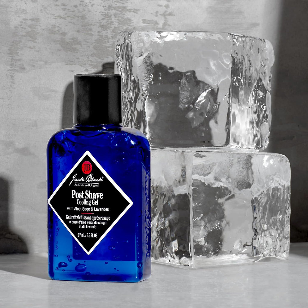 Jack Black Post Shave Cooling Gel - Clear After Shave Gel for Men, Men’s Aftershave Gel, Natural Ingredient Razor Burn & Skincare