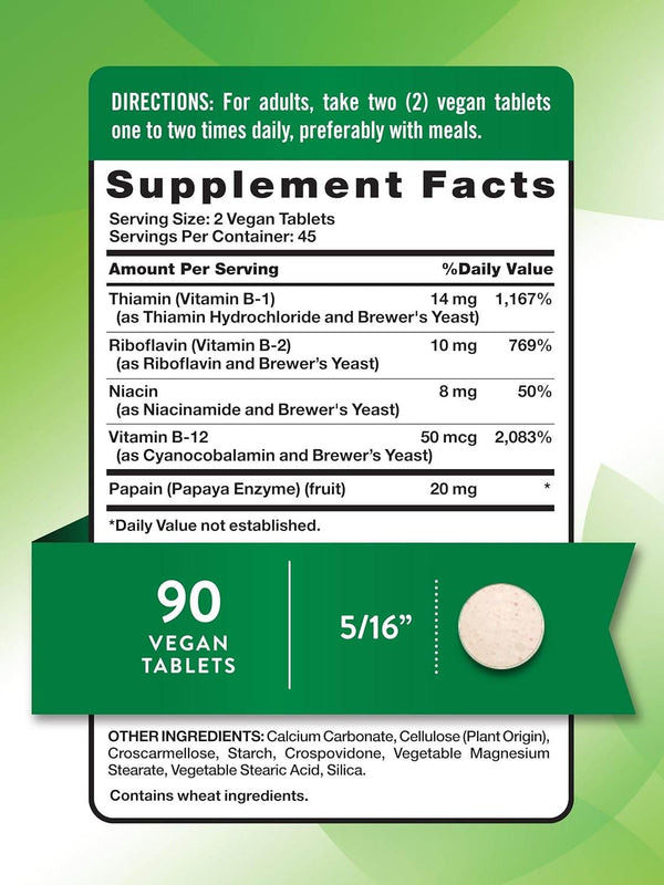 Nature's Truth High Potency B-Complex plus B-12, Tablets, 90 ea - OTC Shoppe Express