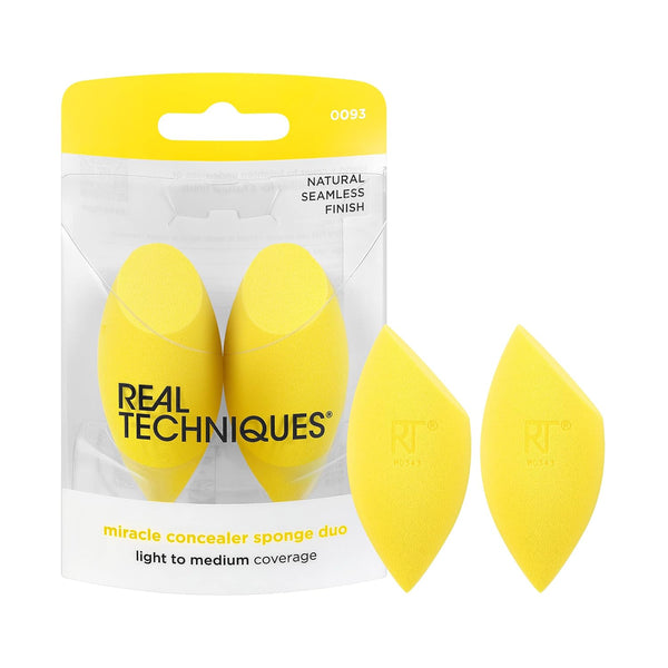 Real Techniques Miracle Concealer Sponge Makeup Blending Sponge for Liquid & Cream Concealer 2 Count