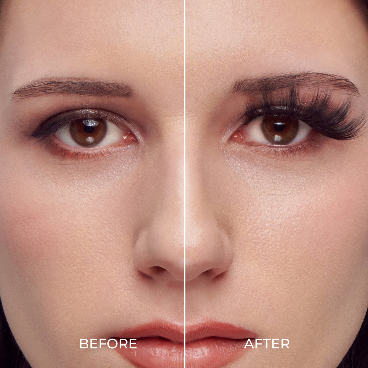 Kiss Lash Couture 16mm Matte Black Faux Mink False Eyelashes, Matte Velvet, Strip Lashes, Black, 1 Pair