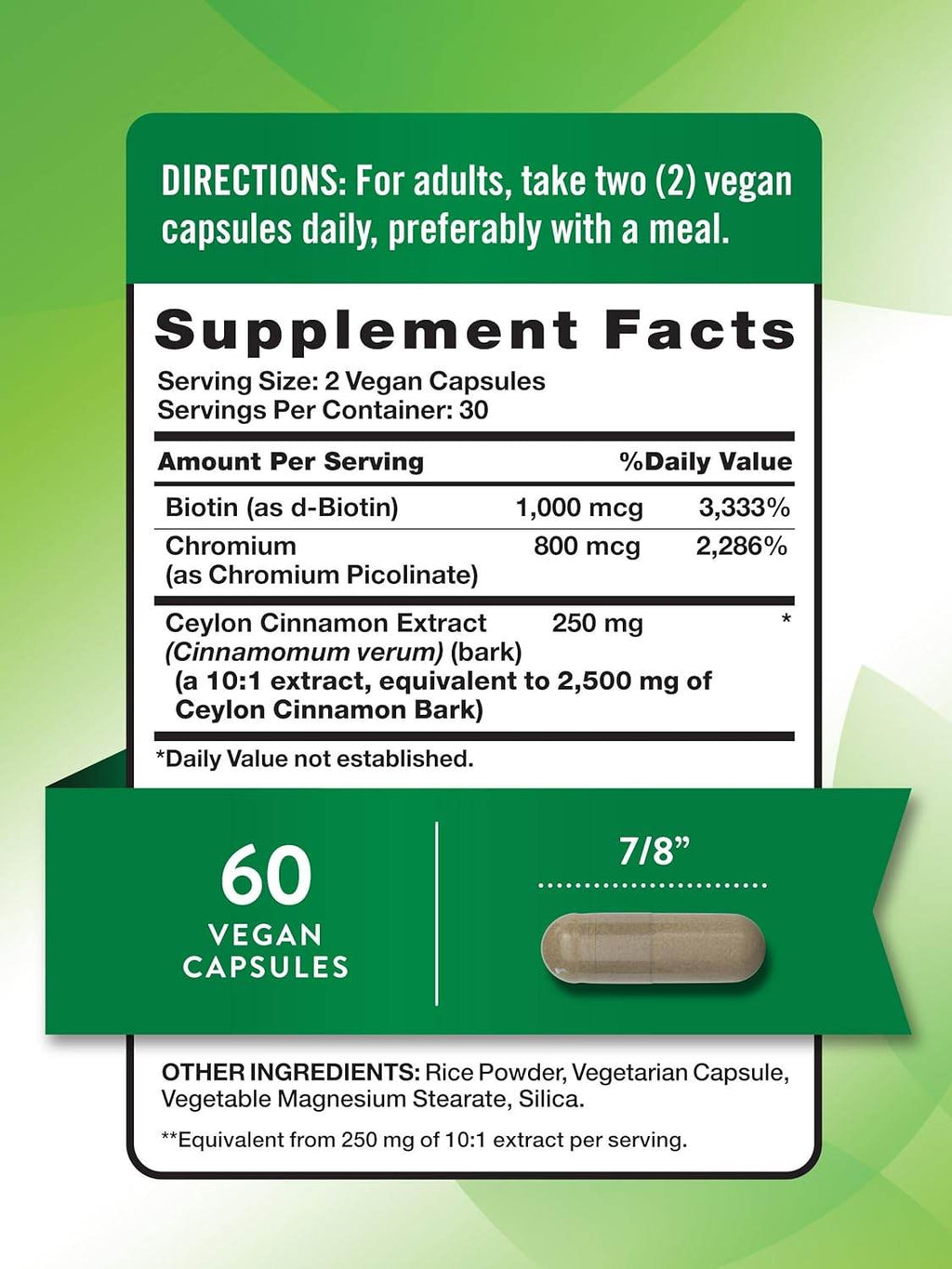 Nature's Truth Super Cinnamon plus Biotin & Chromium, Capsules, 60 ea - OTC Shoppe Express