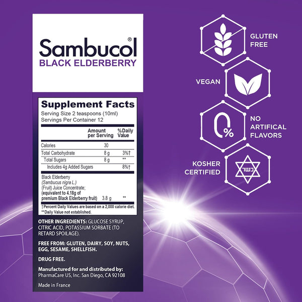 Sambucol Black Elderberry Syrup, Original Formula, 7.8 oz