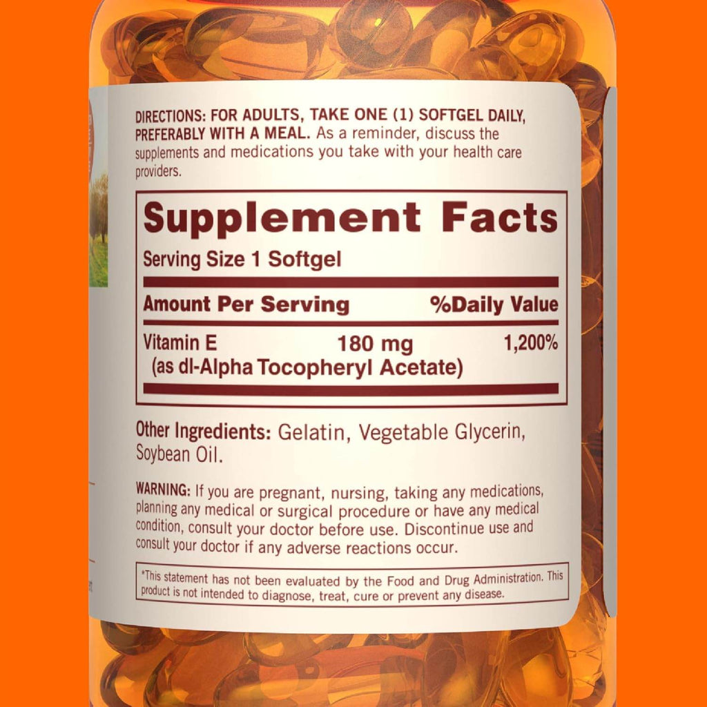 Sundown Naturals Vitamin E, 400 IU, Softgels, 100 ea - OTC Shoppe Express