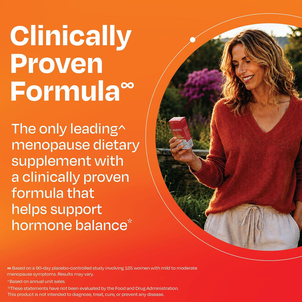 Amberen Menopause Supplement, Multi-Symptom Relief, 30 Day Supply