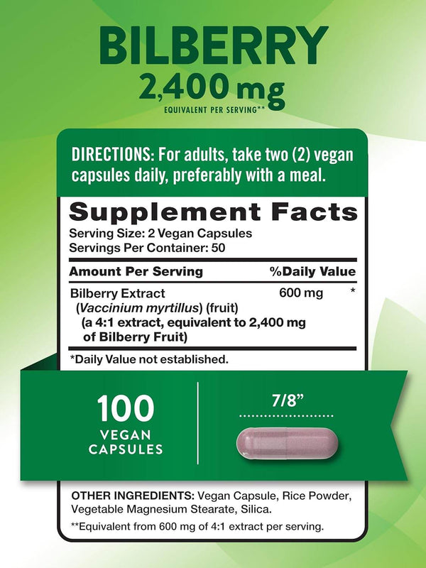 Nature's Truth Bilberry, 1200 mg, Quick Release Capsules, 100 ea - OTC Shoppe Express
