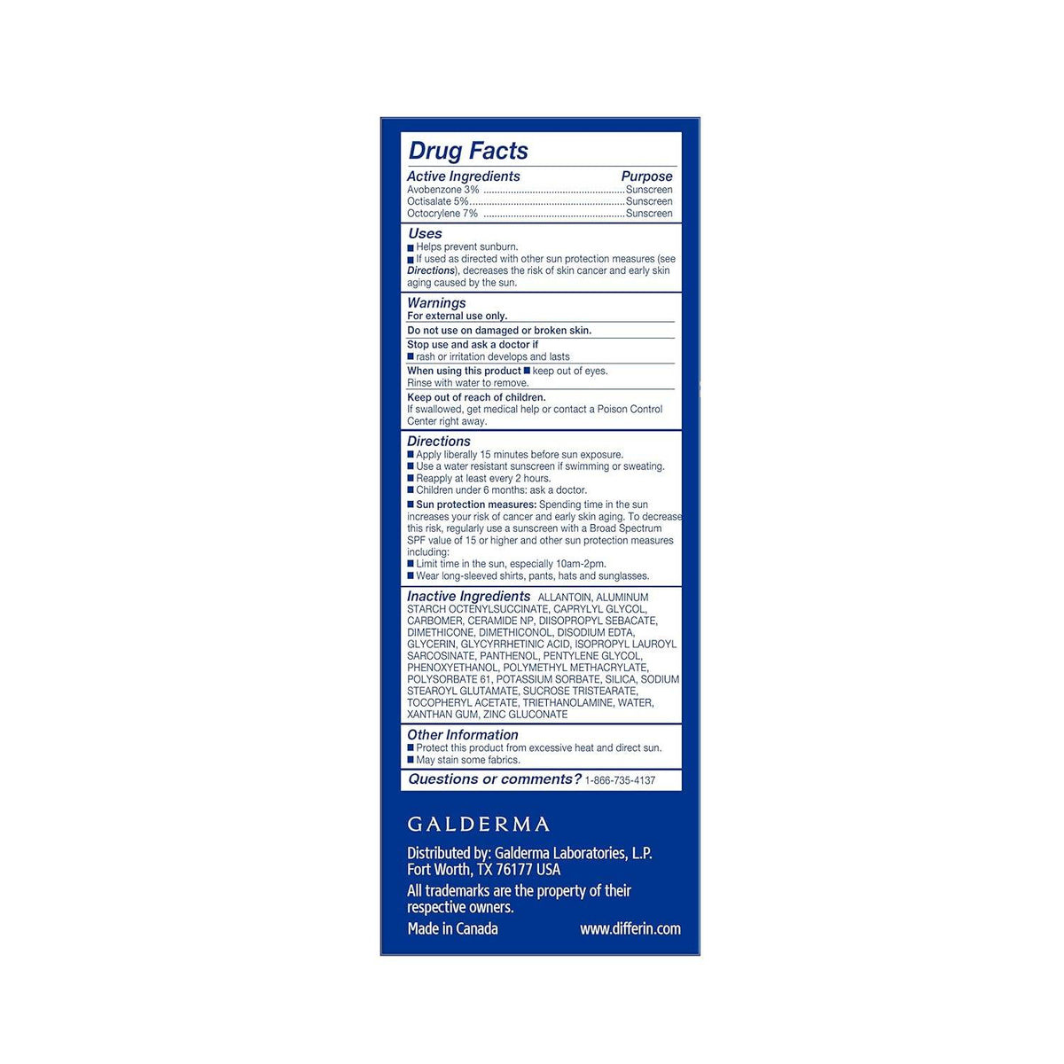 Differin Oil Control Moisturizer with Sunscreen, 4 oz - OTC Shoppe Express