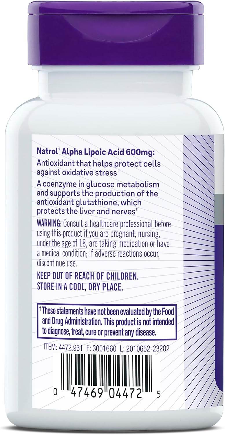Natrol Alpha Lipoic Acid, 600 mg, 30 ea - OTC Shoppe Express