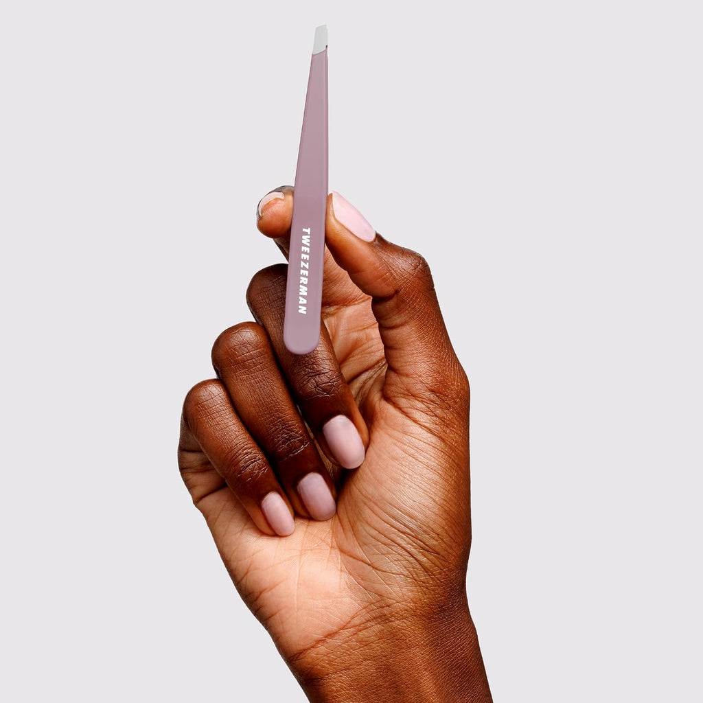 Tweezerman Slant Tweezer for Eyebrows Purple Wisteria