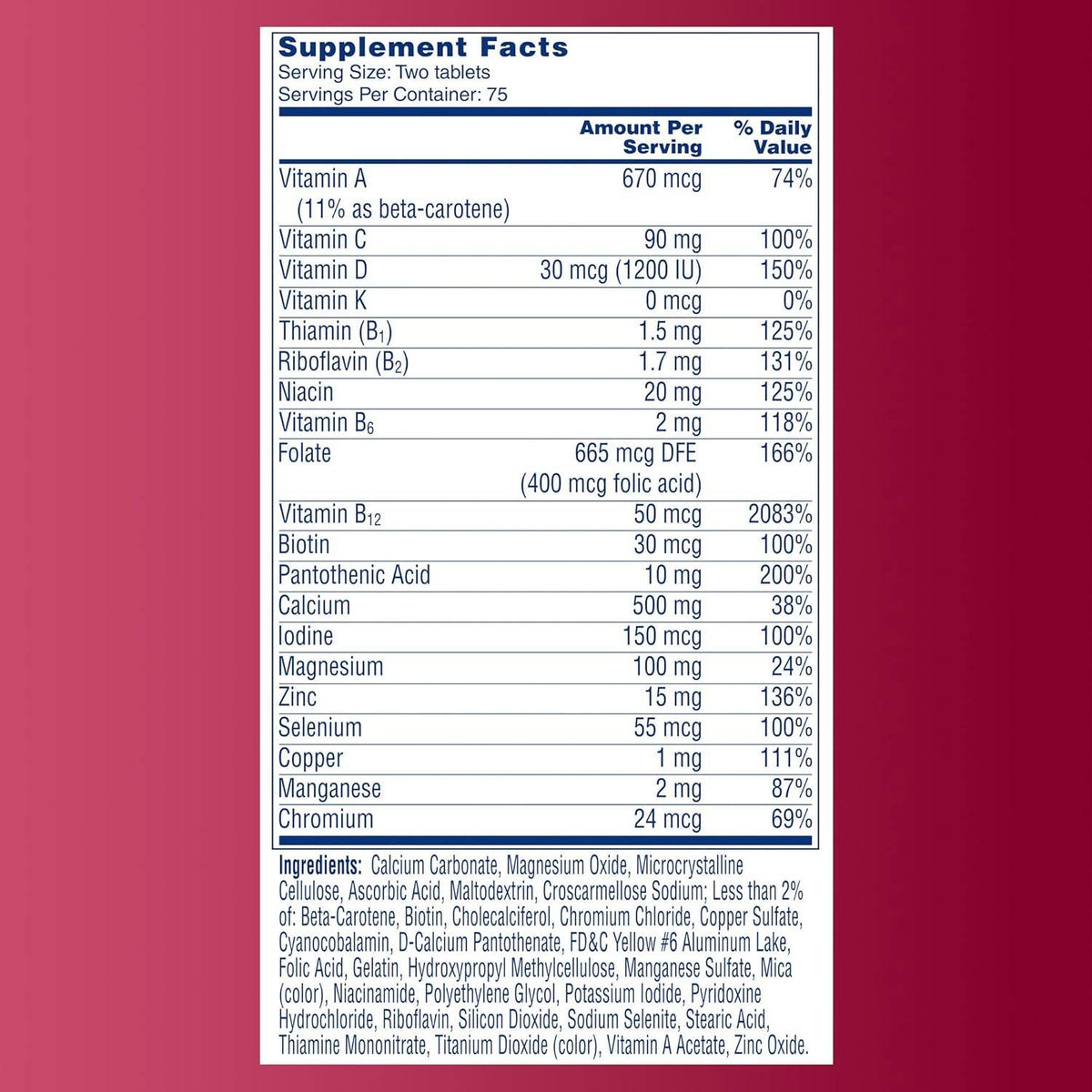 One A Day Proactive 65+, Multivitamin For Men & Women, Tablets, 150 ea - OTC Shoppe Express