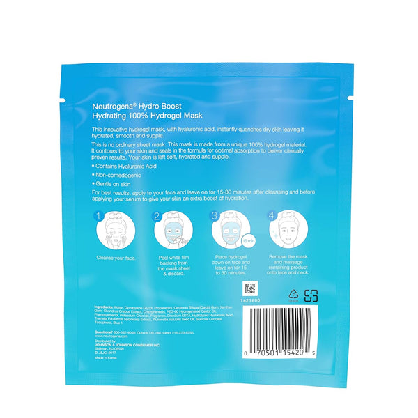 Neutrogena Hydro Boost Hydrating 100% Hydrogel Mask, 1 oz