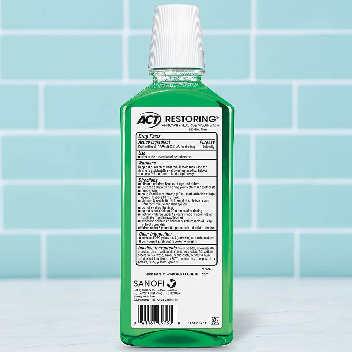 ACT Restoring Anticavity Fluoride Mouthwash, Mint Burst, 18 oz - OTC Shoppe Express