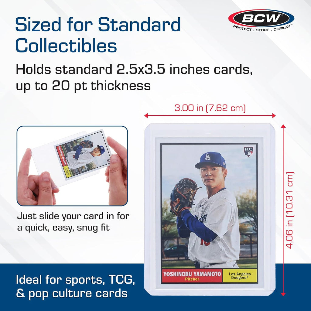 BCW 3x4 Standard Topload Card Holders for 35 Pt Trading Cards 200 ct