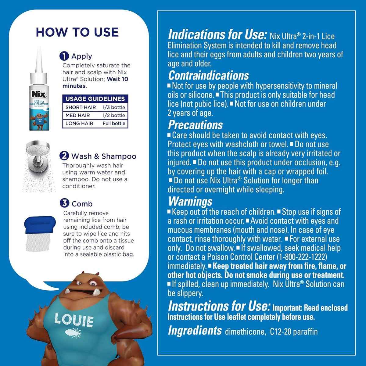 Nix Ultra 2-In-1 Lice Treatment Liquid, 3.4 oz - OTC Shoppe Express