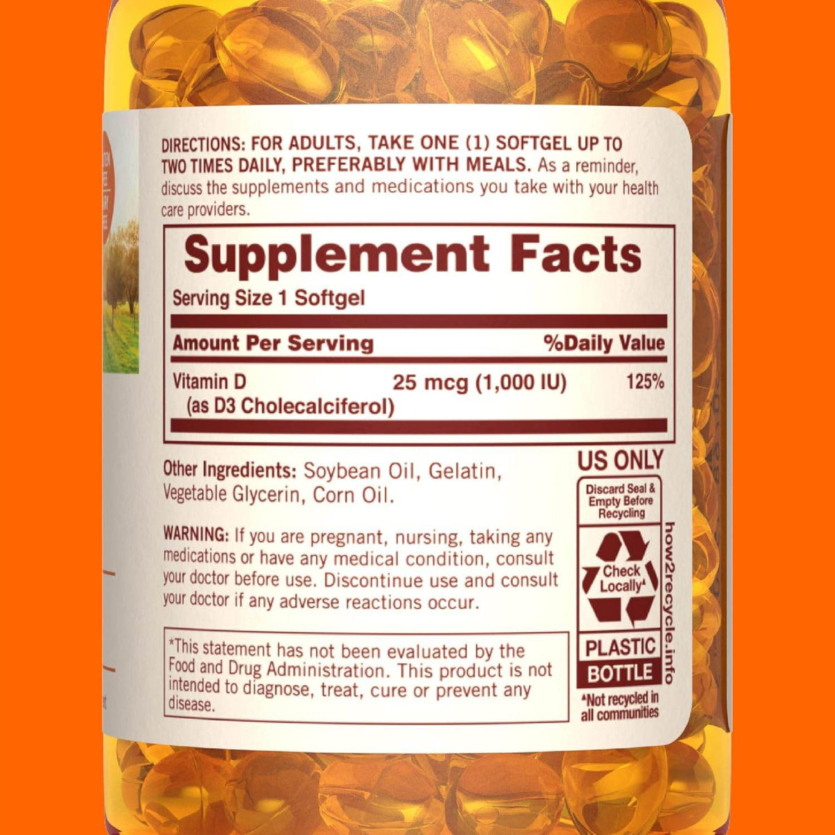 Sundown Naturals Vitamin D3 1000 IU, Softgels, 200 ea - OTC Shoppe Express