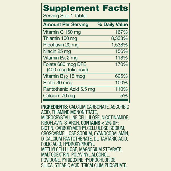 Spring Valley Super Vitamin B-Complex Tablets Dietary Supplement Value Size, 500 Count
