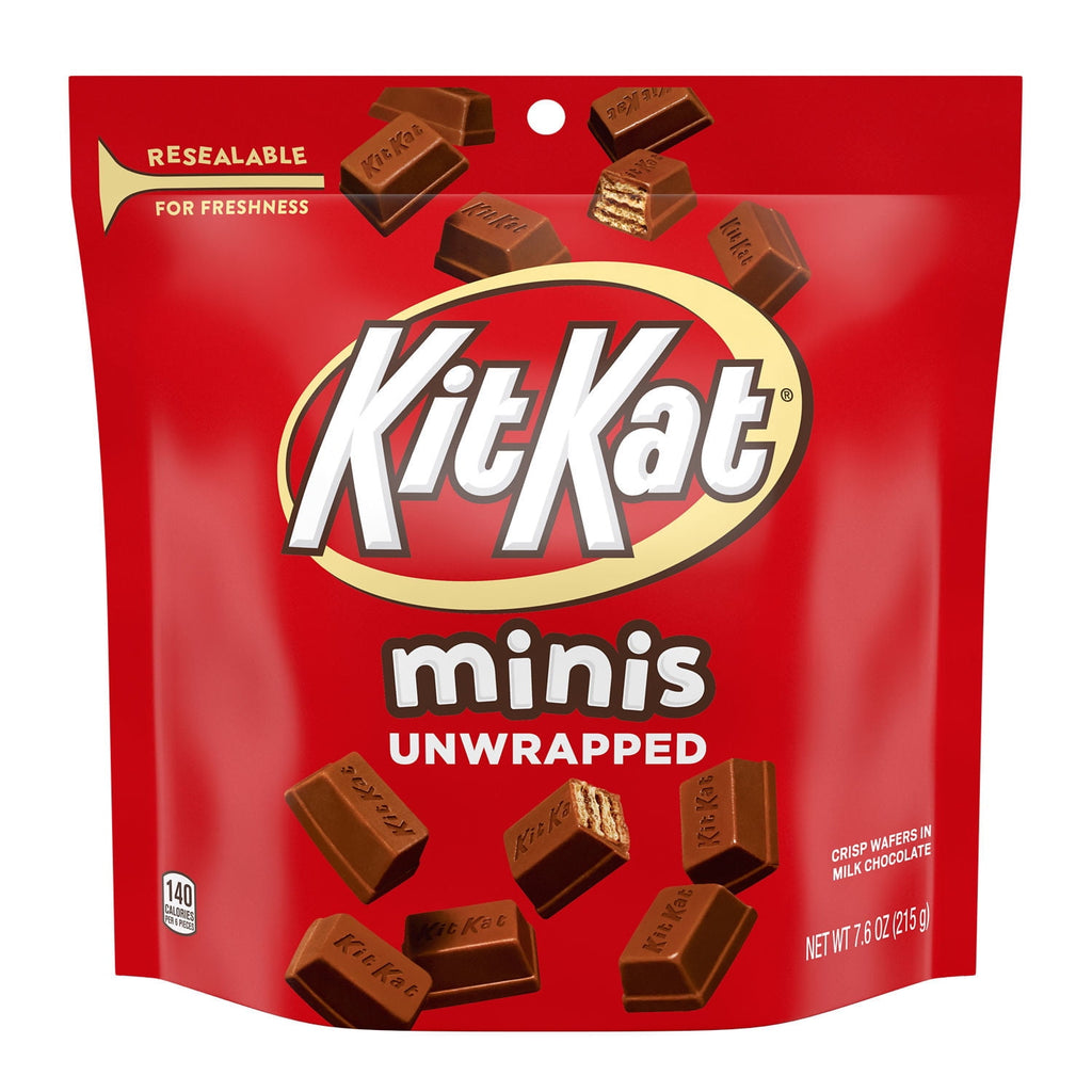 Kit Kat Minis Unwrapped Milk Chocolate Wafer Candy, Bag 7.6 oz