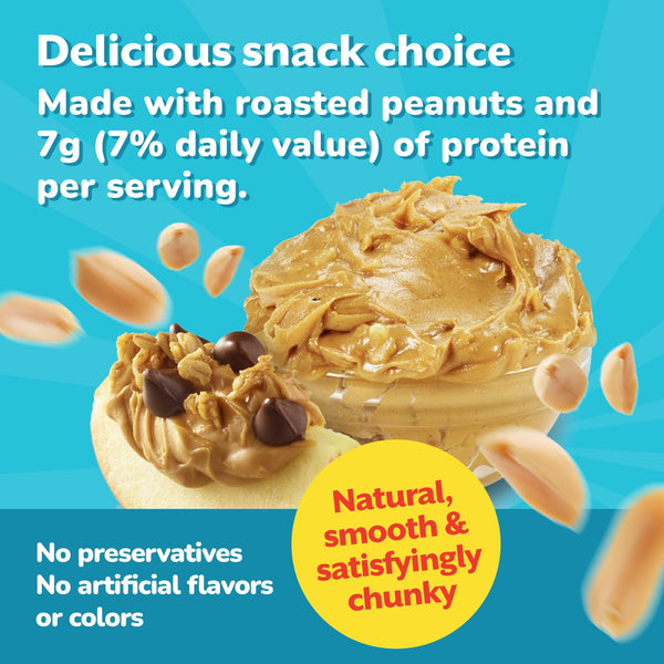 SKIPPY Natural SUPER CHUNK Peanut Butter Spread, Crunchy Peanut Pieces, 7g (7% DV) Protein, 40 oz Jar