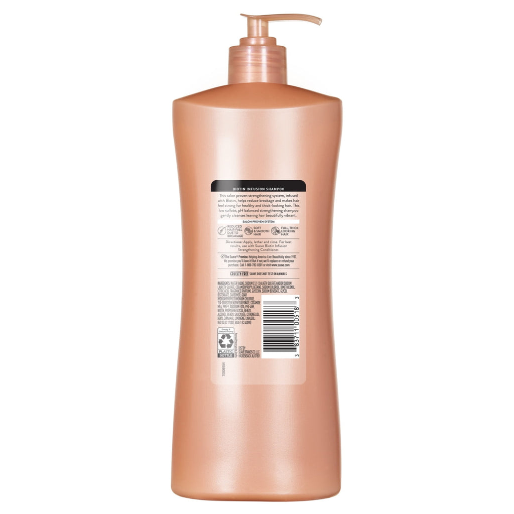 Suave Biotin Infusion Strengthening Shampoo for Breakage Prone Hair, 28 FL OZ