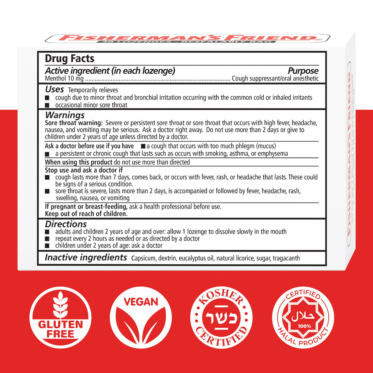 Fisherman’s Friend Original Extra Strong Cough Lozenges, All Natural, 38 Count (Pack of 1)