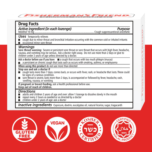 Fisherman’s Friend Original Extra Strong Cough Lozenges, All Natural, 38 Count (Pack of 1)