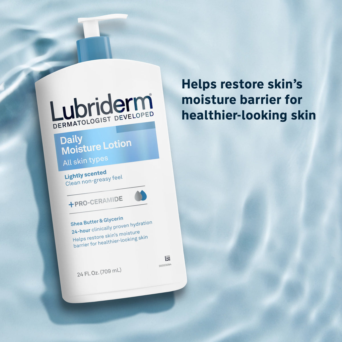 Lubriderm Daily Moisture Lotion + Pro-Ceramide, 24 Fl oz