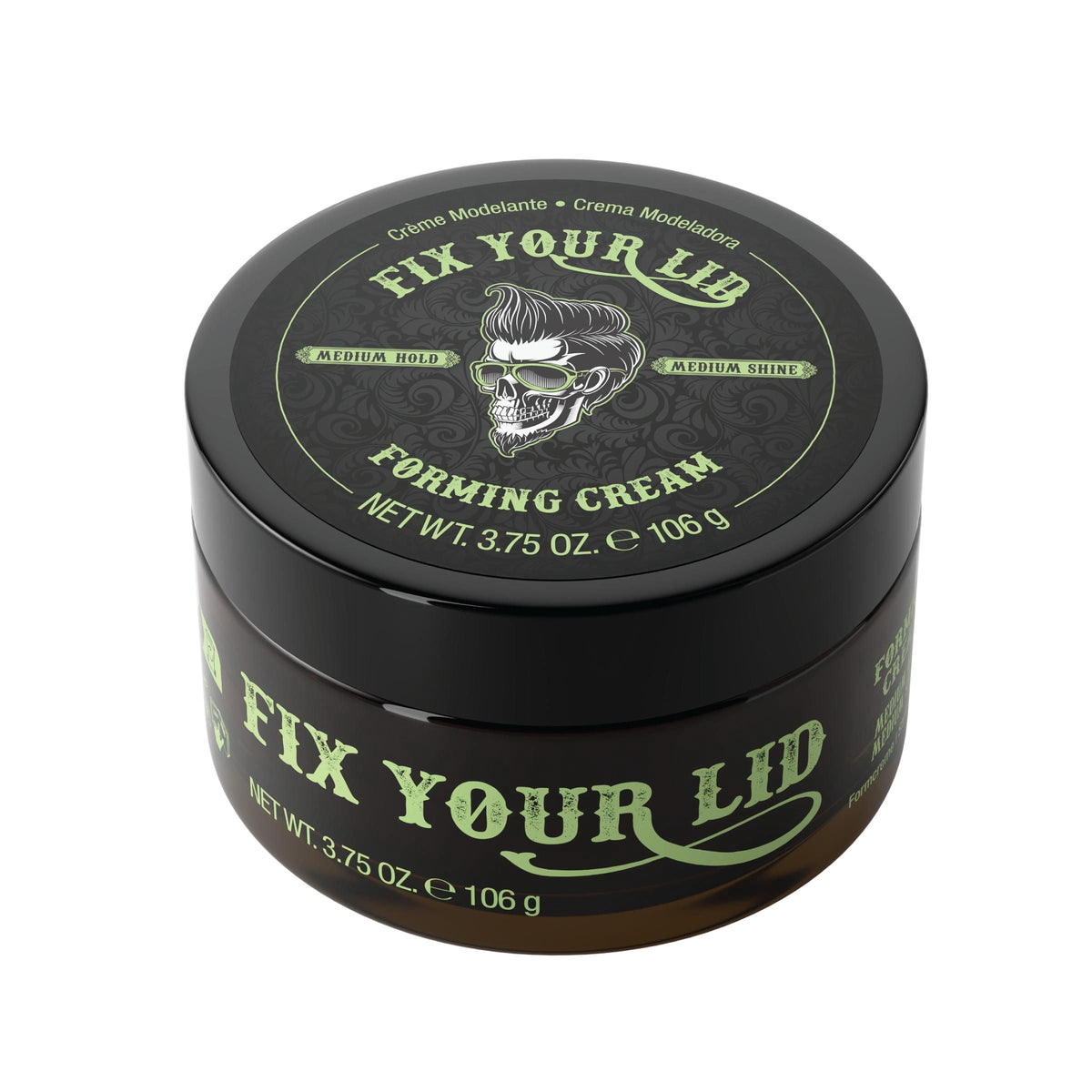 Fix Your Lid Forming Shine Enhancing Hair Styling Cream, Medium Hold & Shine, Cruelty-Free 3.75 Oz