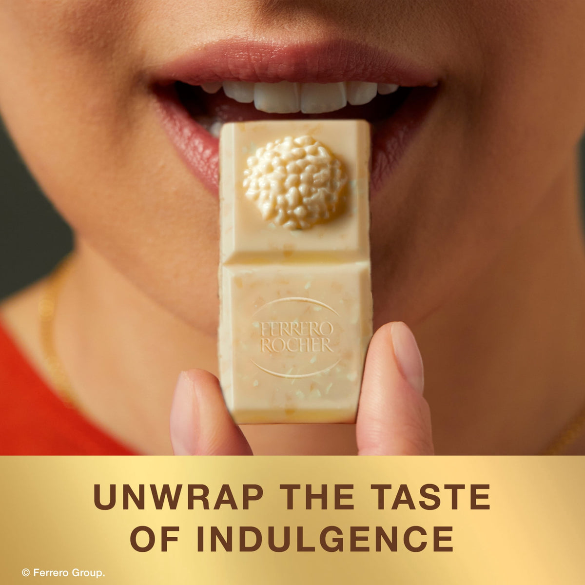 Ferrero Rocher premium chocolate bar, White Chocolate with Hazelnut Filling, Perfect Self Treat, 3.1 oz Each