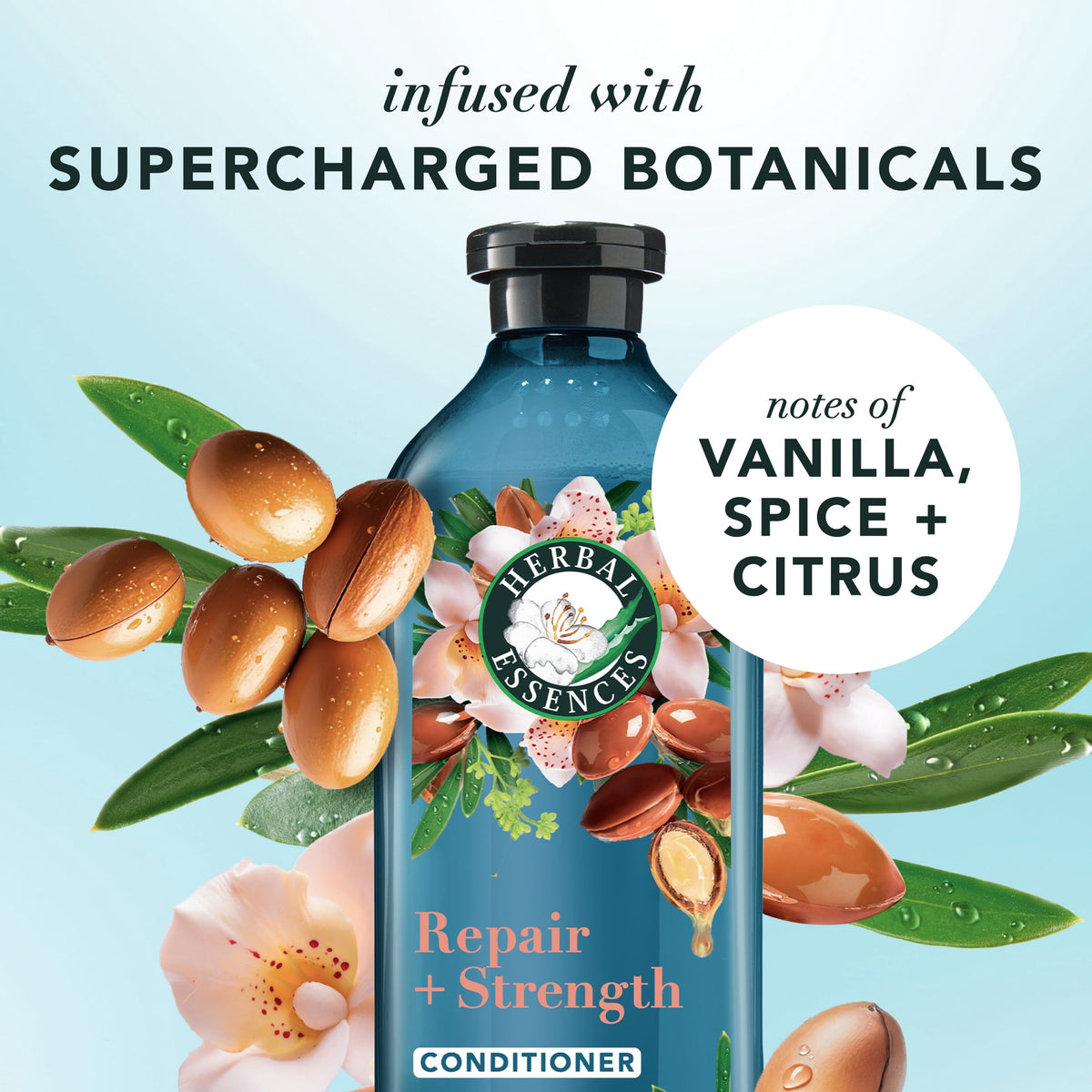 Herbal Essences Repair + Strength Argan Oil Conditioner, Paraben-Free, 13.5 fl oz