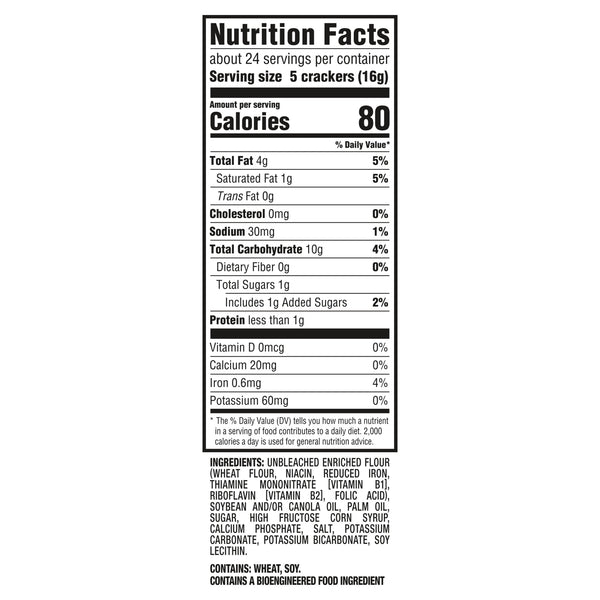 RITZ Hint of Salt Crackers, Snacks for Kids and Adults, Lunch Snacks, 13.7 oz