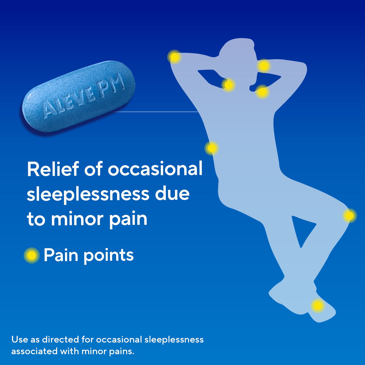 Aleve PM Pain Reliever & Nighttime Sleep Aid Caplets, 50 Count