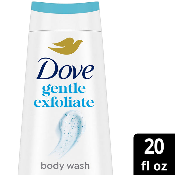 Dove Body Wash For 24hr Lotion-Soft Skin Gentle Exfoliate with Sea Minerals Moisturizing Skin Cleanser with No Sulfates No Parabens, 20 fl oz