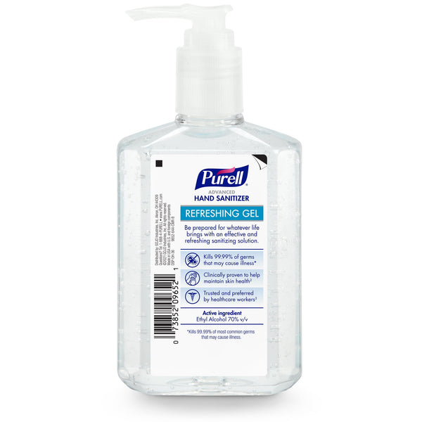 PURELL® Advanced Hand Sanitizer Refreshing Gel, 8 oz Pump Bottle (Adult)
