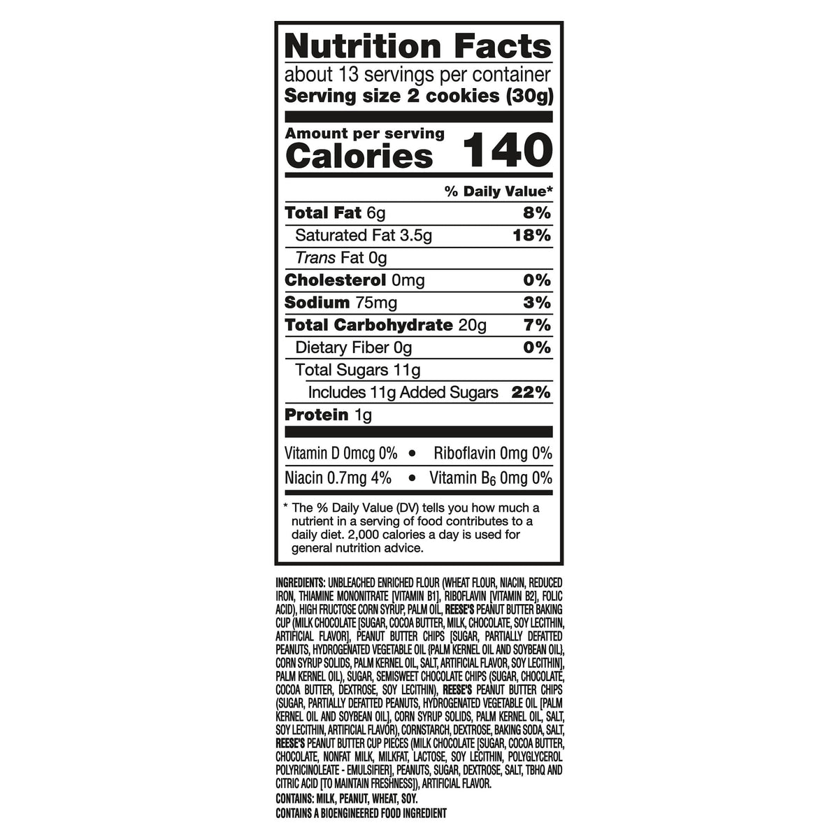 CHIPS AHOY! Chewy Chocolate Chip Cookies with Reese's Peanut Butter Cups, Family Size, 14.25 oz
