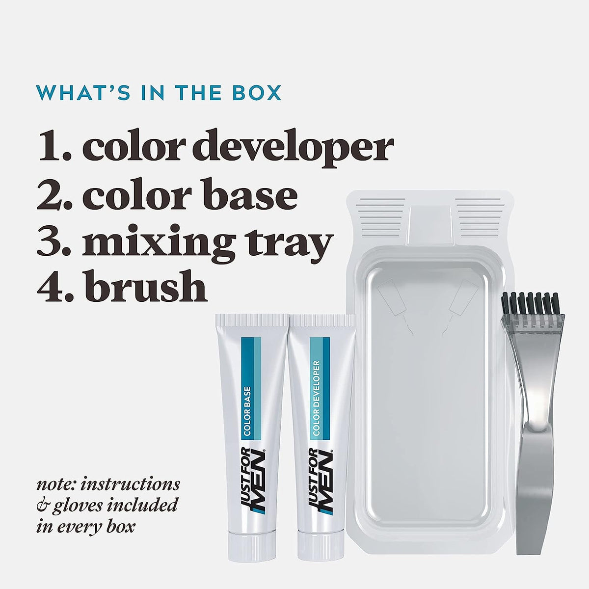 Just For Men Mustache & Beard, Beard Dye for Men with Brush Included for Easy Application, With Keratin Biotin Aloe and Coconut Oil for Healthy Facial