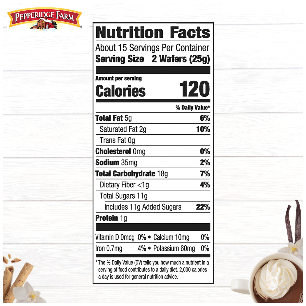 Pepperidge Farm Pirouette Cookies, French Vanilla Crème Filled Wafers, 13.5 oz Tin