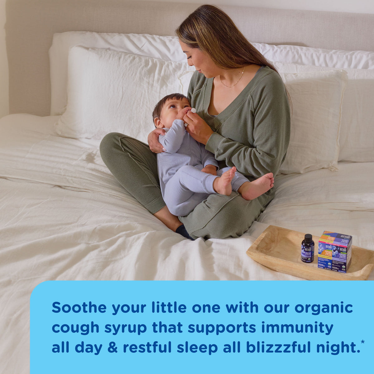 Mommy's Bliss Organic Day + Night Organic Cough Syrup,Age 4 Months+, over-The Counter,(2) 1.67 fl. oz. Bottles