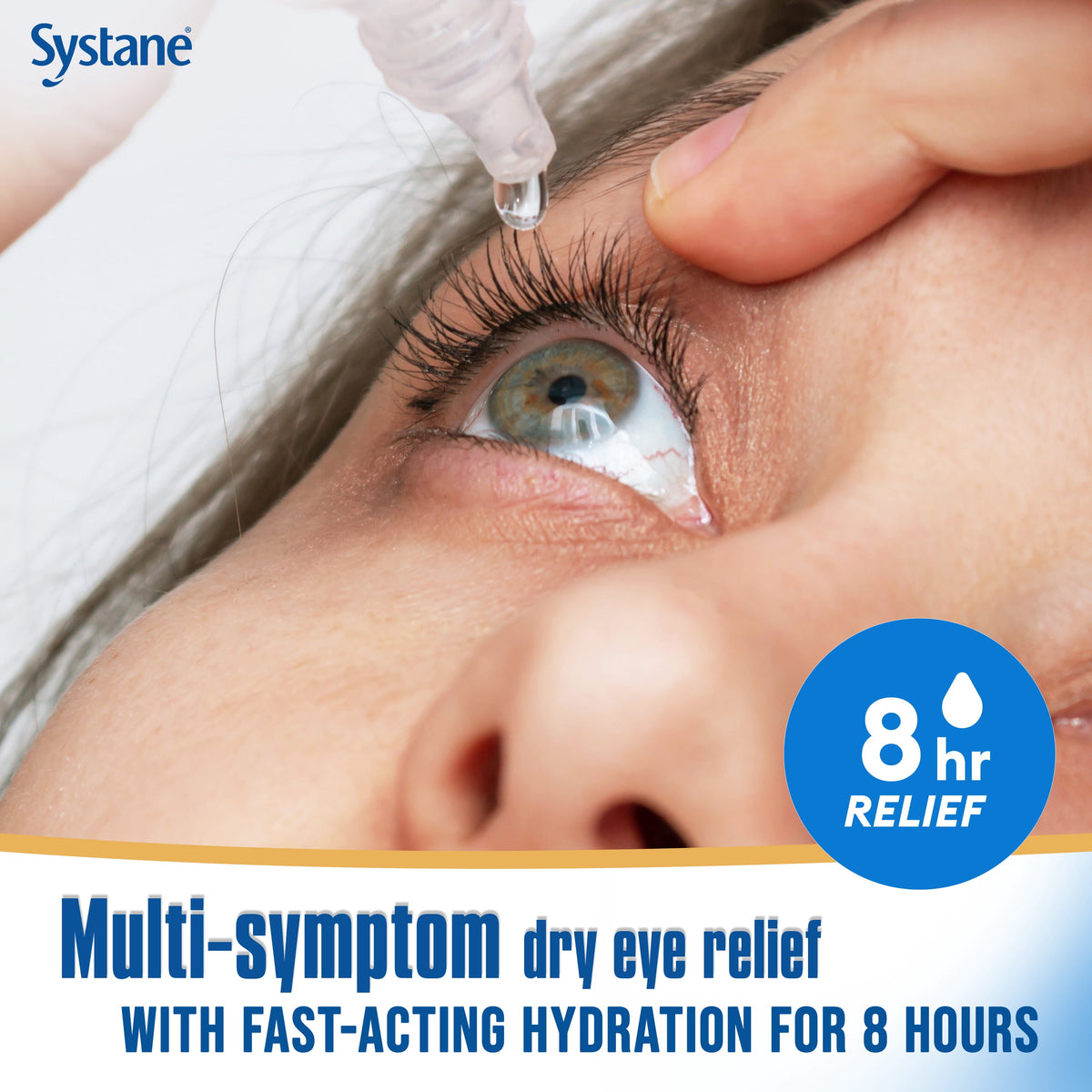 Systane Complete Dry Eye Care Symptom Relief Eye Drops for Daily Use, 10 ml