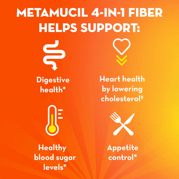 Metamucil On the Go Fiber, Sugar-Free, Psyllium Husk, GLP-1 Friendly Fiber>, 44 Packets