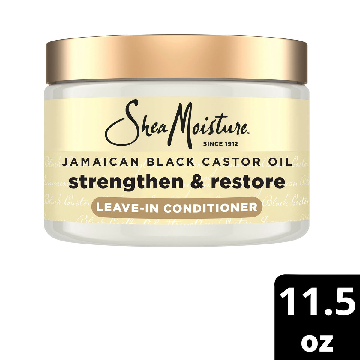 SheaMoisture Leave-In Conditioner For Hair Strength Restoration & Frizz Control, Jamaican Black Castor Oil With Peppermint, Apple Cider Vinegar