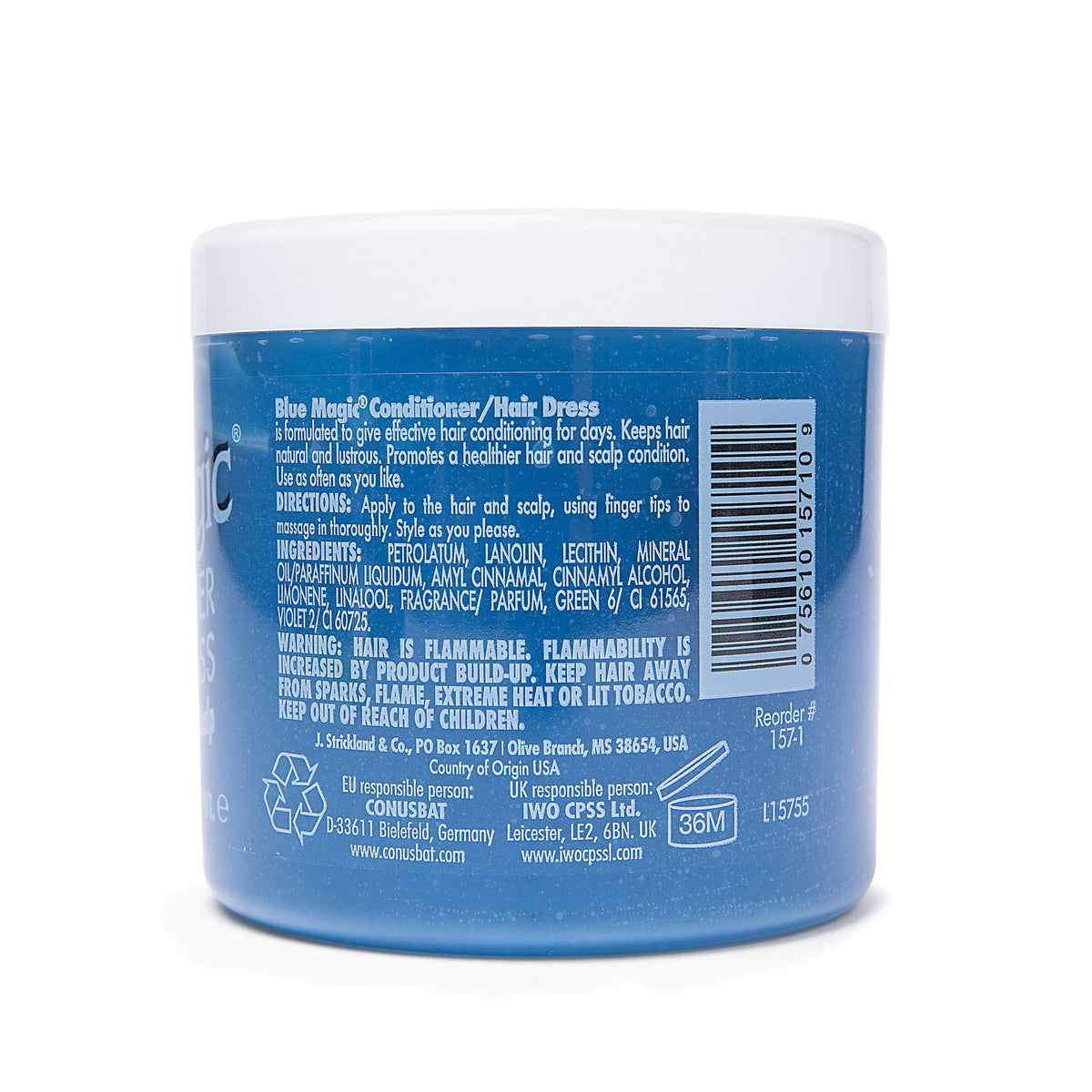 Blue Magic Conditioning Hair Dressing 12 oz., Dry, Anti Breakage, Nourishing, Moisturizing