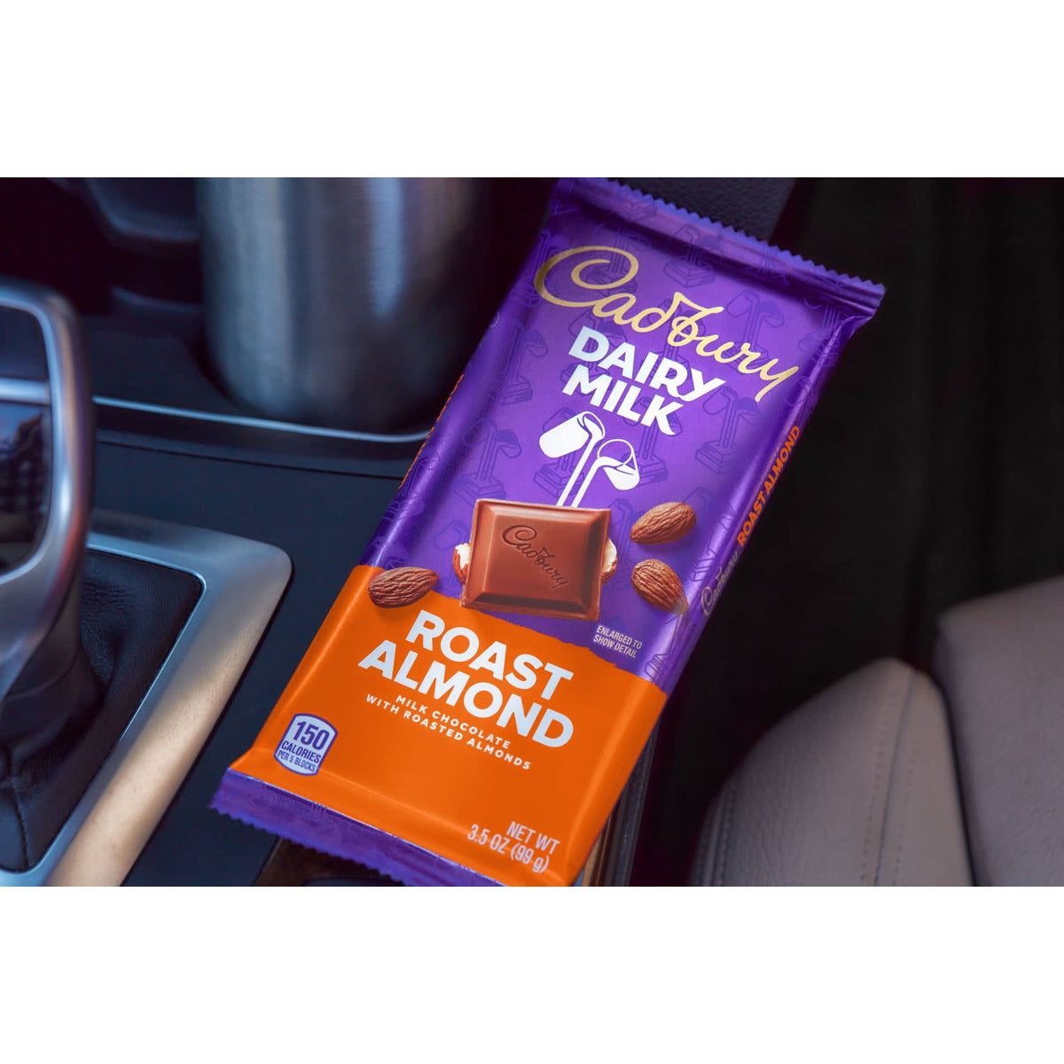 Cadbury Dairy Milk Roast Almond Milk Chocolate Candy, Bar 3.5 oz