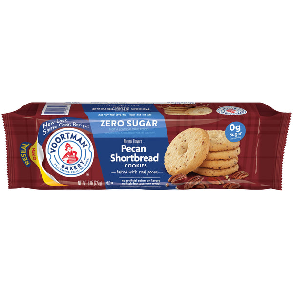 VOORTMAN Bakery Zero Sugar Pecan Shortbread Cookies 8 oz