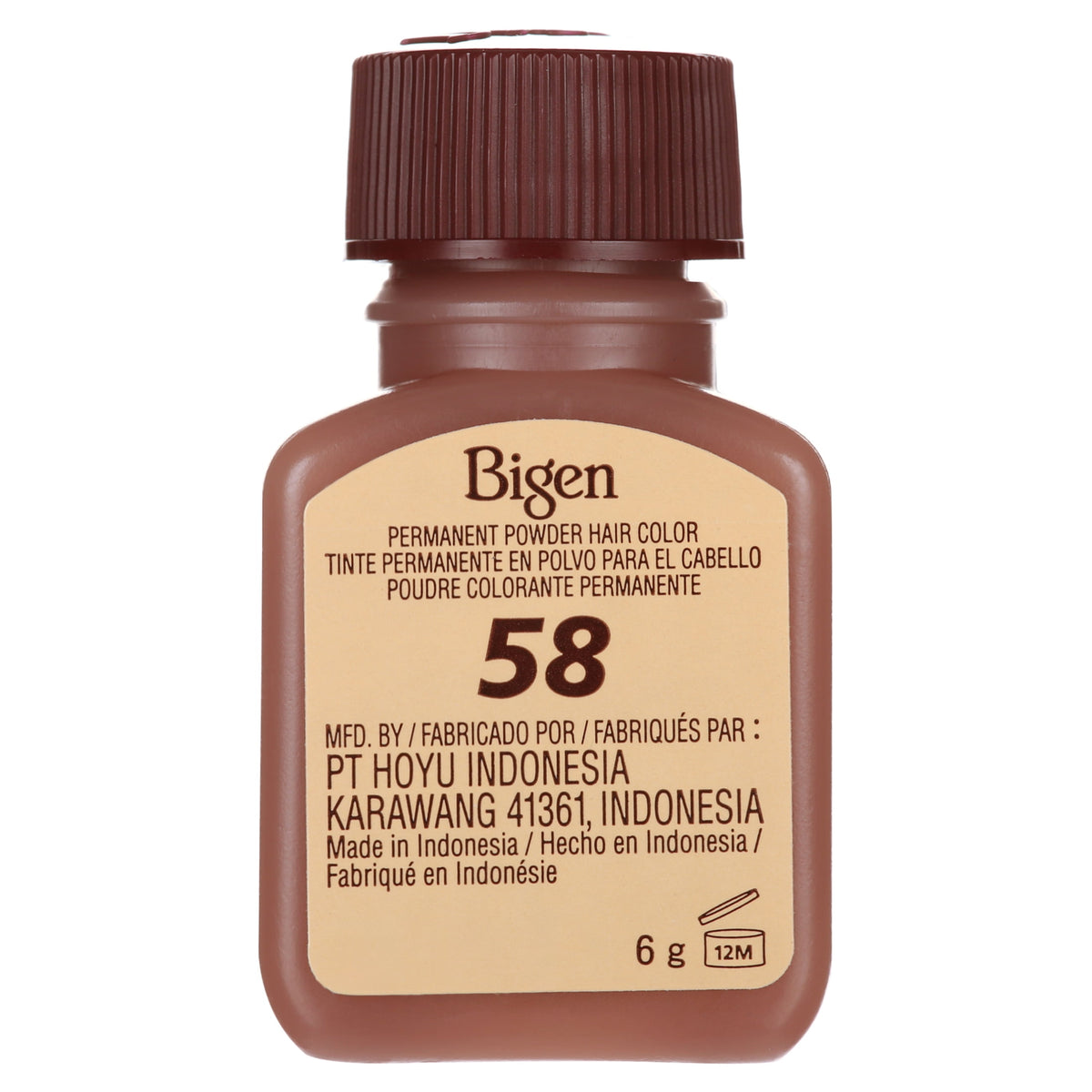 Bigen Permanent Powder Hair Color 58 Black Brown 1 ea