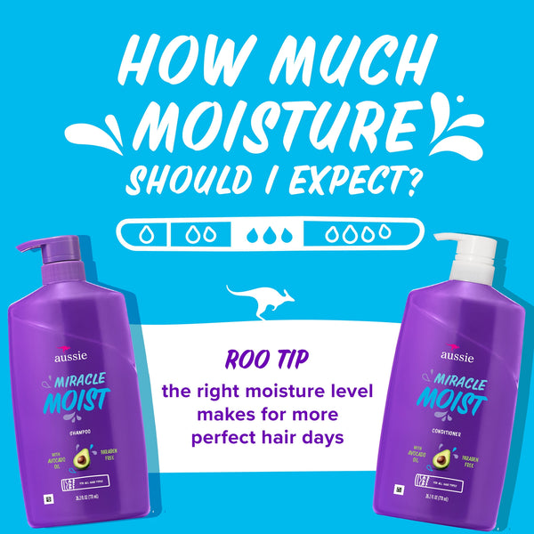 Aussie Miracle Moist Shampoo and Conditioner Set, 26.2 fl oz