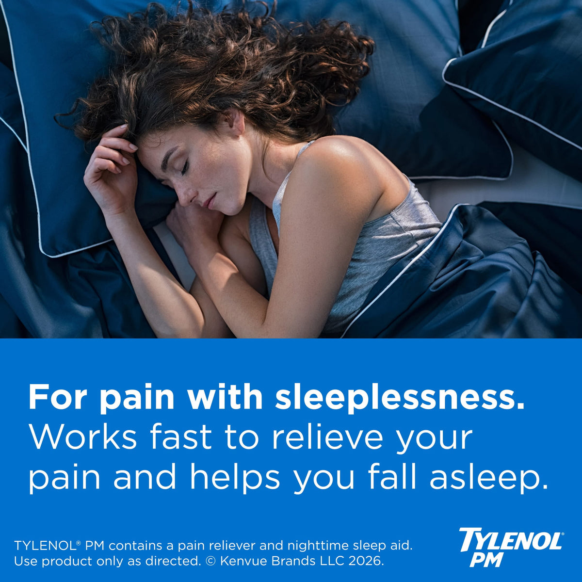 Tylenol PM Extra Strength Nighttime Pain Relief and Sleep Aid Caplets, Fast, Strong, 150 Count