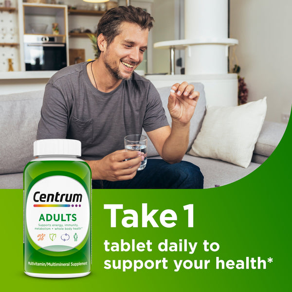 Centrum Adults Multivitamin With Vitamin B & D3, Tablets, 200 Count