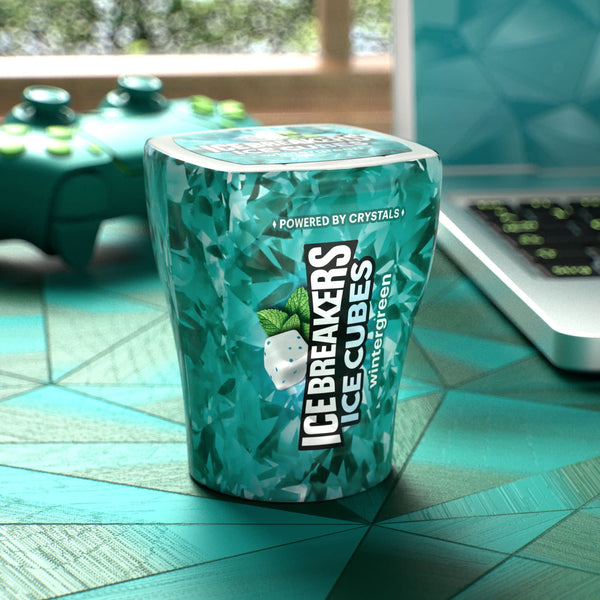Ice Breakers Ice Cubes Wintergreen Sugar Free Chewing Gum, Bottle 3.24 oz, 40 Pieces