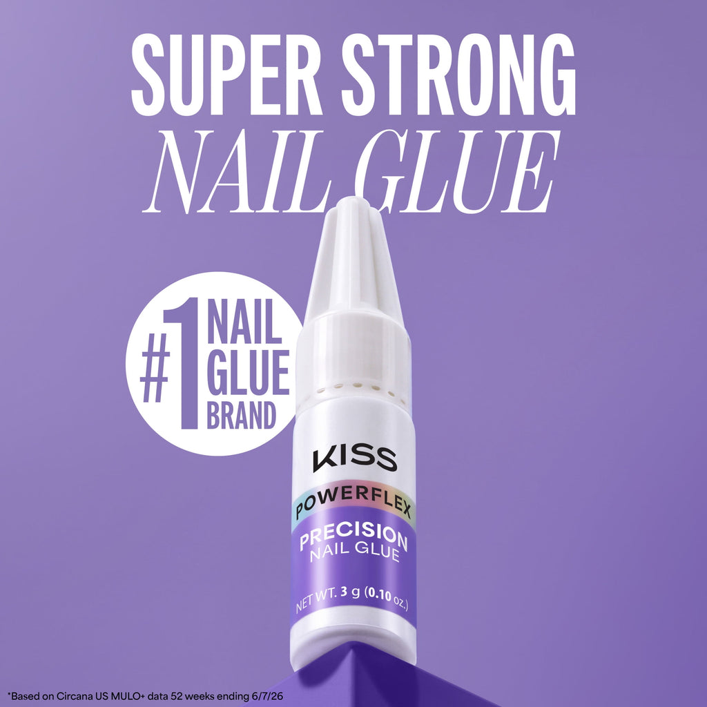 Kiss PowerFlex Ultra Hold Precision Squeeze-On Nail Glue, 0.1 oz Bottle